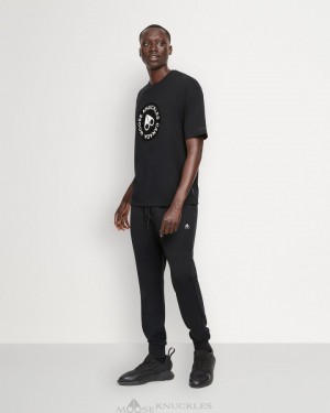 Tees Moose Knuckles Payne Tee Hombre Negras | 697530-VFJ
