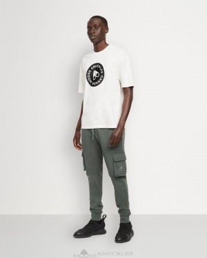 Tees Moose Knuckles Payne Tee Hombre Plaster | 216843-HOQ