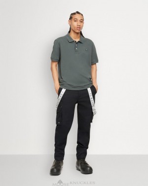 Tees Moose Knuckles Pique Polo Hombre Forest Hill | 274513-TDG