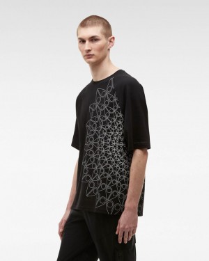 Tees Moose Knuckles Wellesley Tee Hombre Negras | 196084-YKR