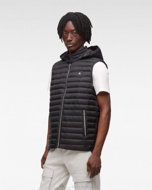 Vests Moose Knuckles Air Down Vest Hombre Negras | 082514-XDR