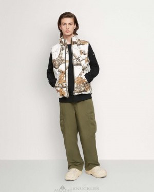 Vests Moose Knuckles Original Vest Camo Hombre Blancas | 390285-UXA