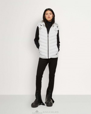 Vests Moose Knuckles Roswell Hybrid Vest Mujer Gris | 570916-DIC
