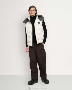 Vests Moose Knuckles Sycamore Vest Hombre Plaster / Forest Hill | 497368-WZN