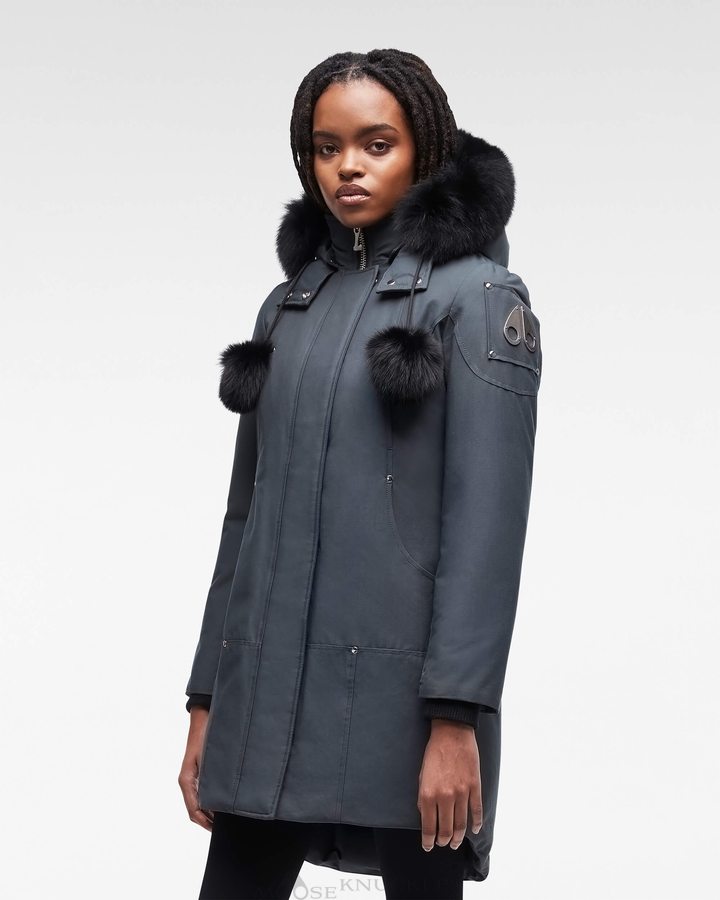 Parkas Moose Knuckles Ofertas Outlet Original Stirling Parka Fur Mujer Negras